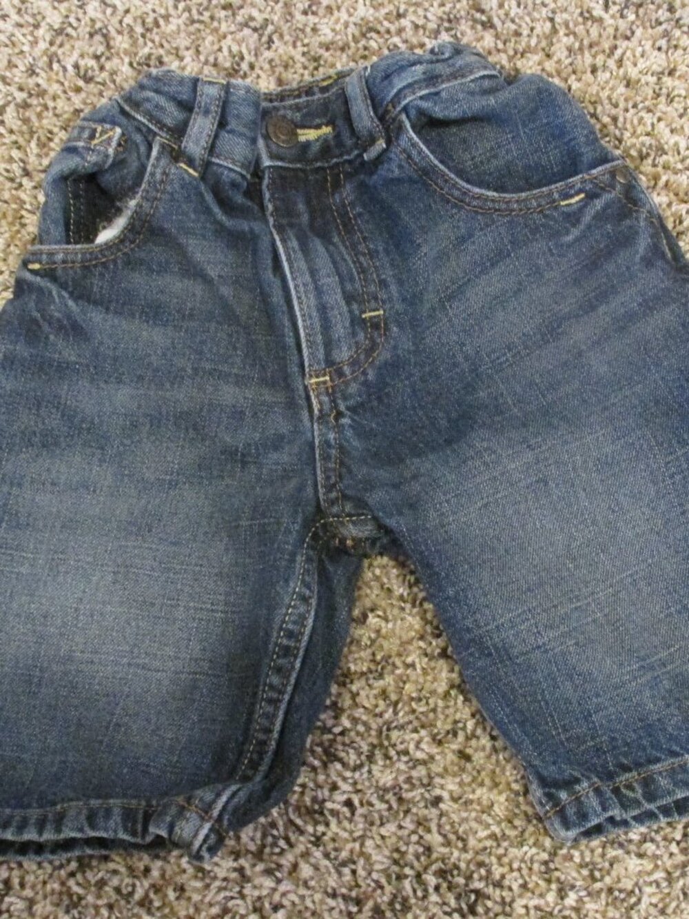 Wrangler WRG Jean Shorts Toddler Boys 4 Regular Blue Denim Elastic Adjustable
